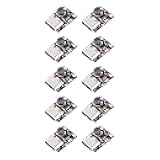 Ransanx 10Pcs USB Type C Charge Discharge Integrated Module 3.7V 4.2V for 18650 Lithium Battery with Charging Boost Power Supply Protection Module and and LED Charge Indicators 1A 5V