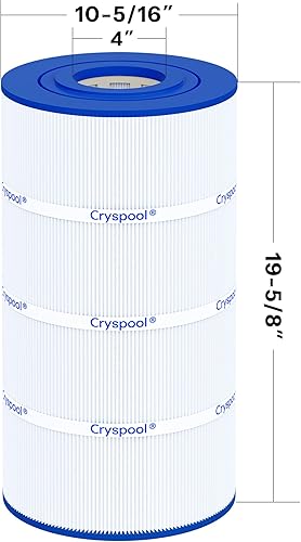 Miniatura 4 de Cryspool® Filtro C100S compatible con CX100XRE, C100S, SwimClear C100S, PA100S, C-9440, cartucho de filtro de piscina de 100 pies cuadrados, 1
