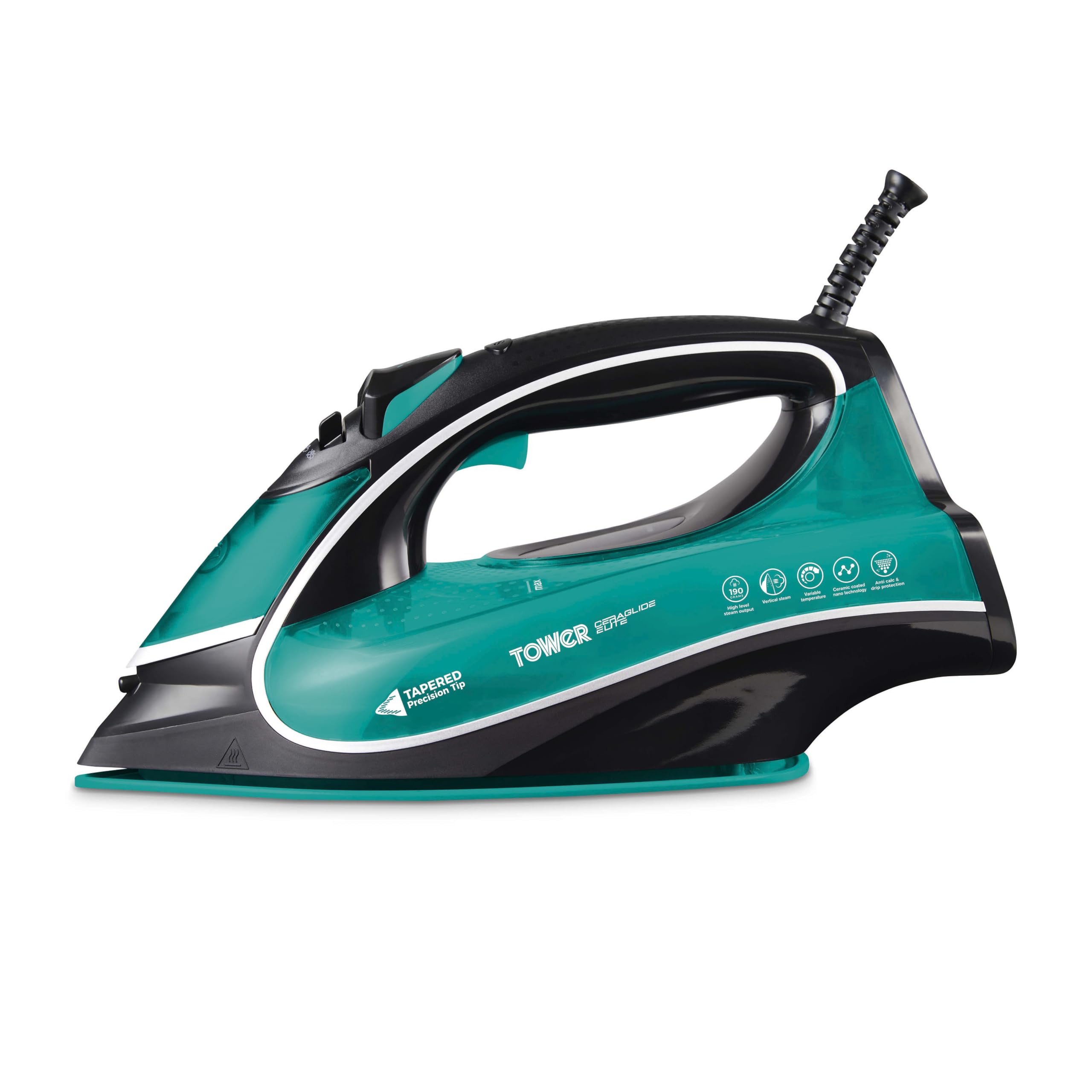 Tower Steam Iron - Ceraglide One Temp T22026TL, Teal | Size: A