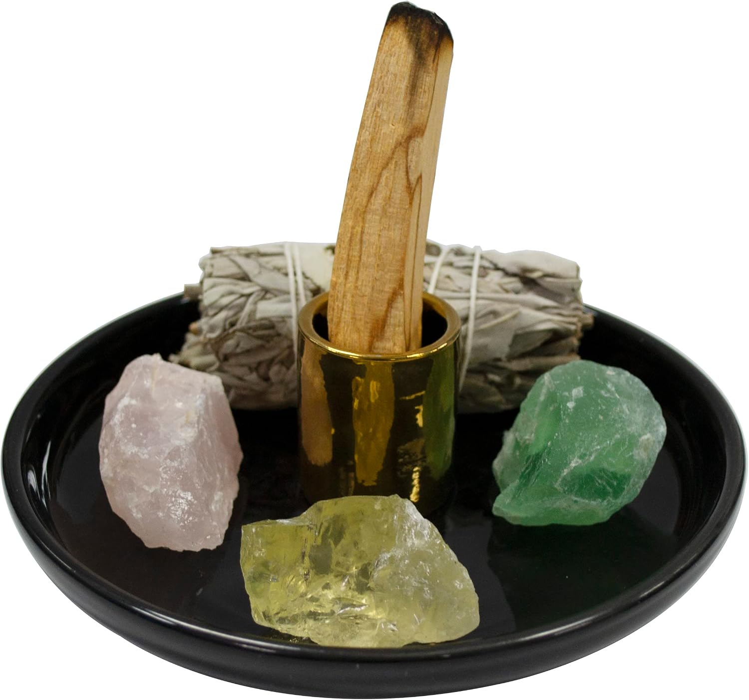 Ceramic Palo Santo Holder – Incense Burner, Handmade, Ash Catcher (Black) - View #3