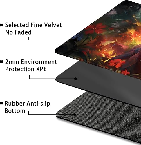 Miniatura 9 de Malqiqi Tapete de juego para MTG, con bolsas de almacenamiento gratis, tapete de juego de 24 x 14 pulgadas, TCG y tapete de juego de mesa para