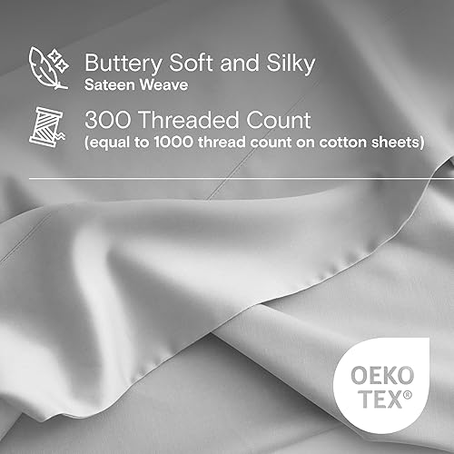 Miniatura 9 de DOZ - Juego de funda de edredón, 100% viscosa derivada de bambú, cultivado orgánicamente, suave como la mantequilla, fundas de edredón refrescantes,