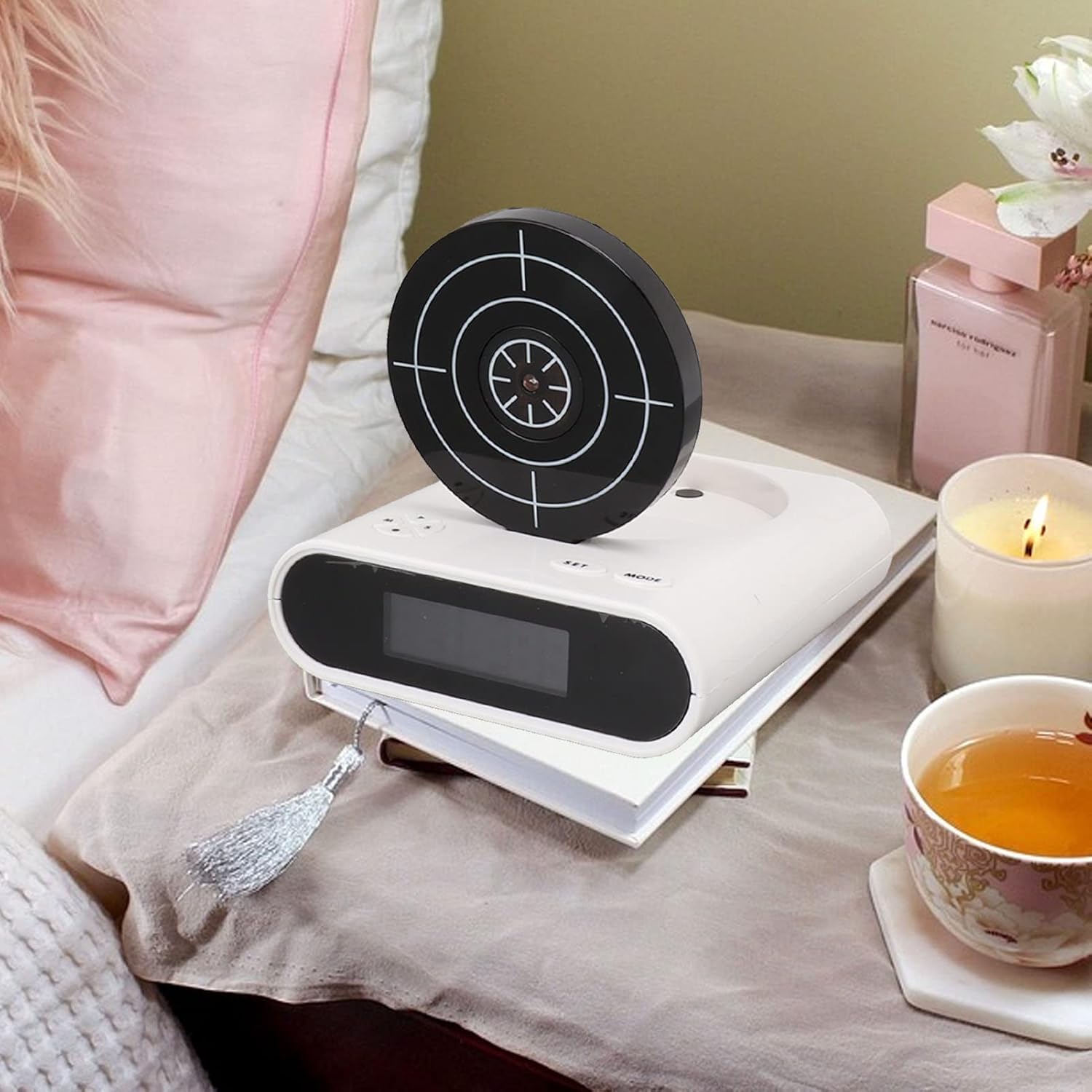 JTLB Gun Alarm Clock-Target Digital Alarm Clock-Shooting Tool Alarm Clock Interesting LED Display Ringtones Customization Modern Target Alarm Clock 5V