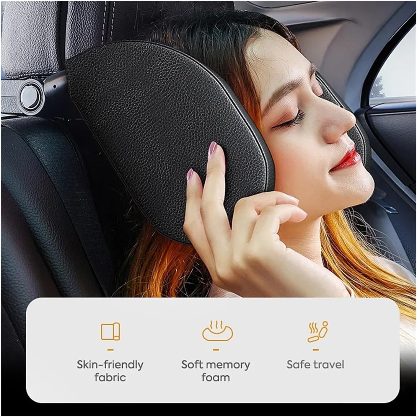 Car Seat Headrest Travel Rest Neck Pillow Support Solution Children Auto Seat Head Cushion Car Pillow For Kids And Adults(Yellow)