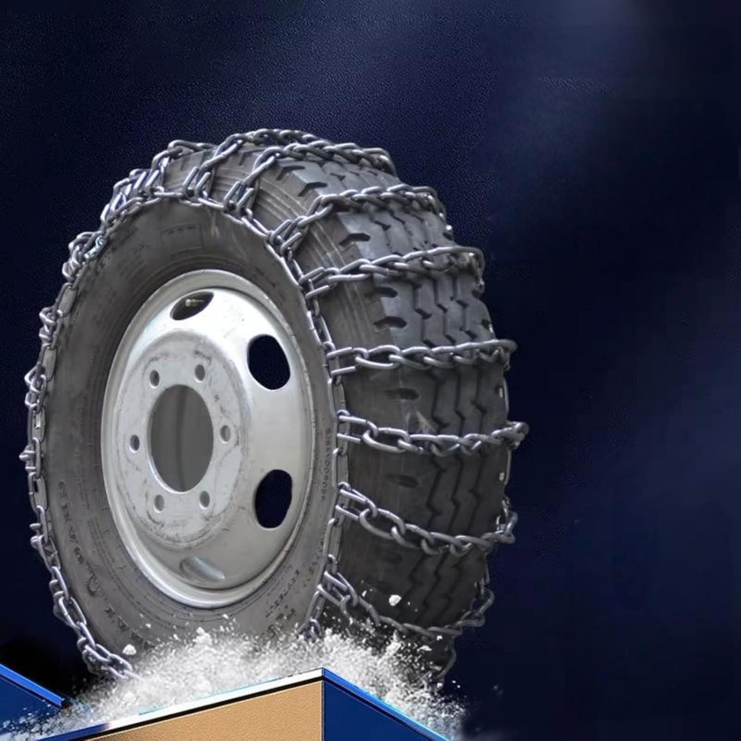 YAGOLD Tire Traction-2pcs Snow Chains for Semi Trucks Snow Chains for Tires Universal Metal Tire Chains for SUV Trucks Pickup Trucks Semi Trucks Van Trucks ATV Light Truck 8.25-16 9mm 10R22.5