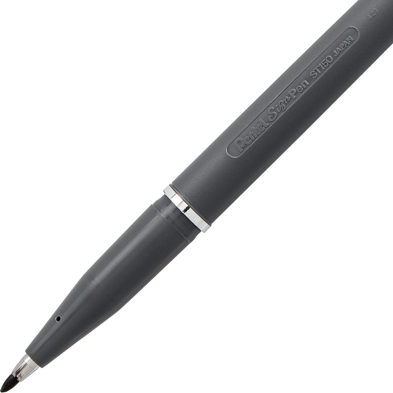 Pentel Arts Sign Pen with Pigment, Black Ink, Box of 12 (ST150-A)