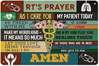 8x12in Inspirational Metal Sign - Respiratory Therapist Respiratory Therapists Prayer Office For Respiratory Therapist Respiratory Therapist - Ideal for Motivational Decor in Gym Classroom Studio