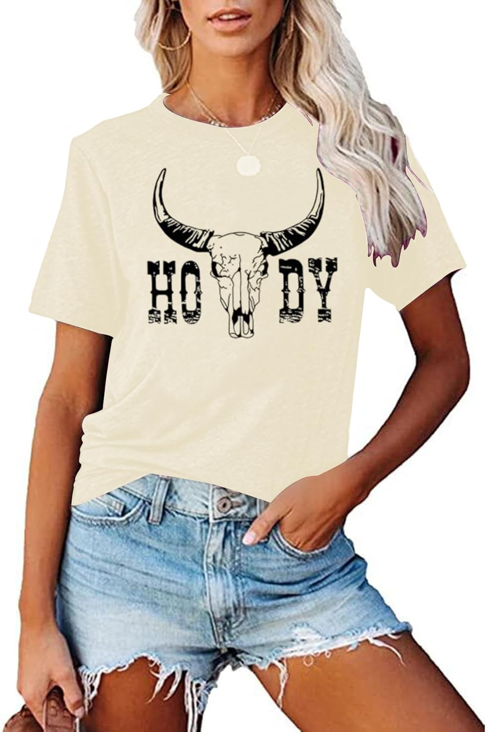 Howdy Shirt Women Cow Print Shirt Western Country T Shirts Vintage Cowgirl Casual Short Sleeve Tee Tops - Image 3
