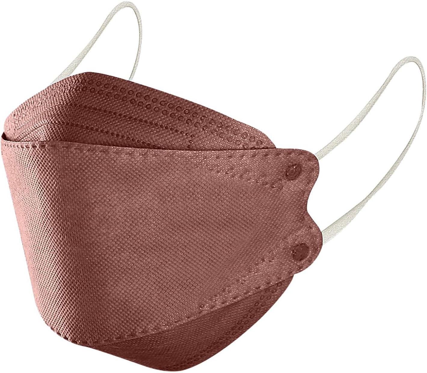 30Pcs Adult's KF94_Mask Brown Face_Masks Disposable, 4-Ply Filtеr and 3D Shape Face Covering Design Protection, Big Facial Space for Flexible Facial Movements and Comfortable