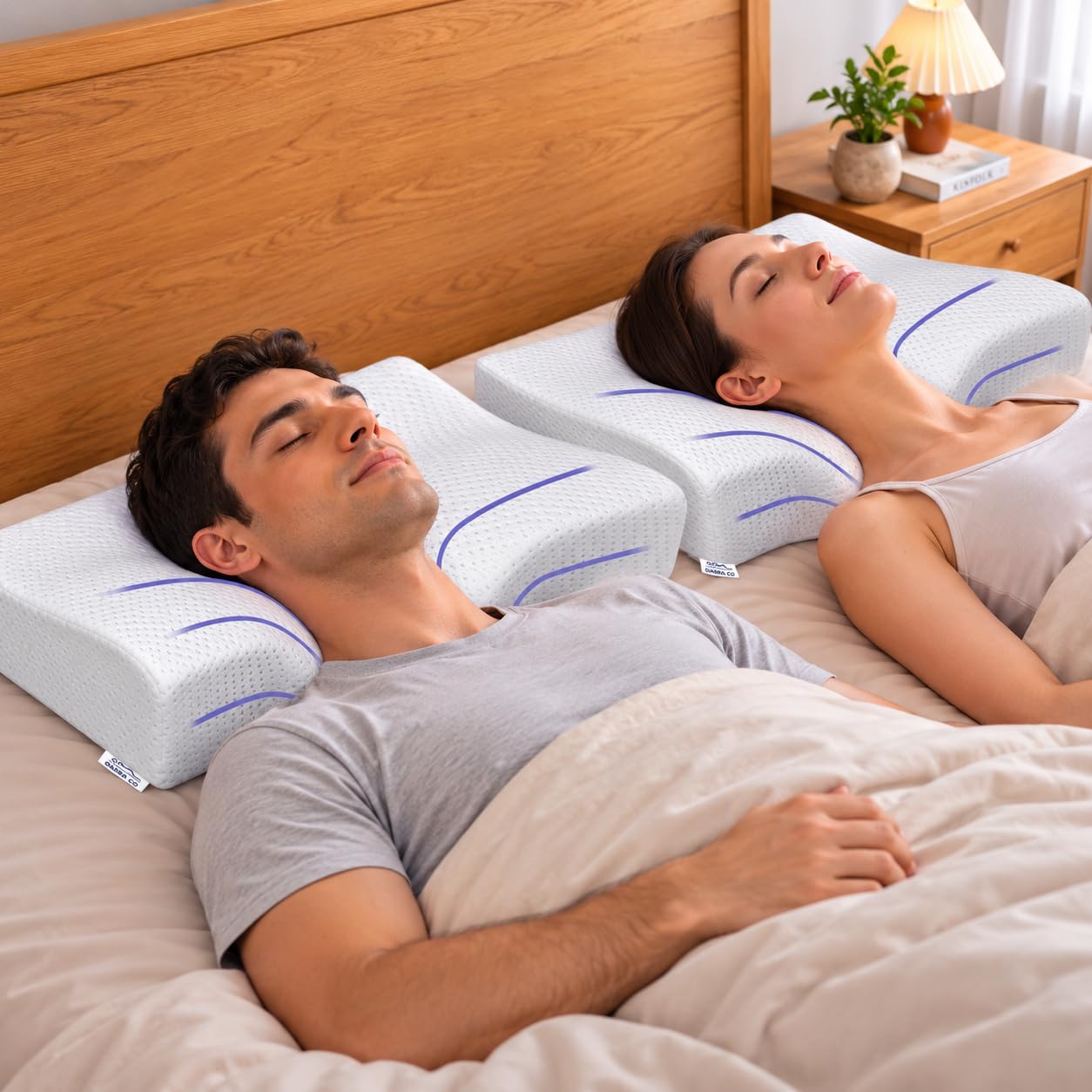 GADDA CO Hollow Fiber Pillow Set - Adjustable Comfort -11