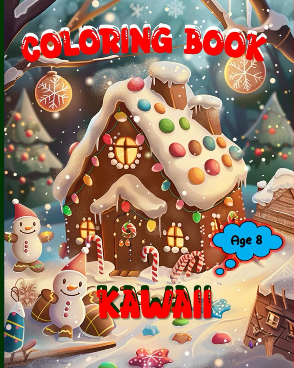 Kawaii Colouring Book: 50 Fun Christmas Illustrations to Colour for 8 Year Olds