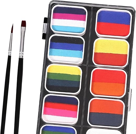 SECRET DESIRE Face Paint Oil Palette Makeup Kit 12 Colors Waterbased for Kids Fancy Makeup
