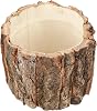 Garneck Waterproof Bark Planter Pot Wood Flower Bucket Rustic Country Farmhouse Plants Vase for Indoor Succulent Flower Indoor and Outdoor Home Decor