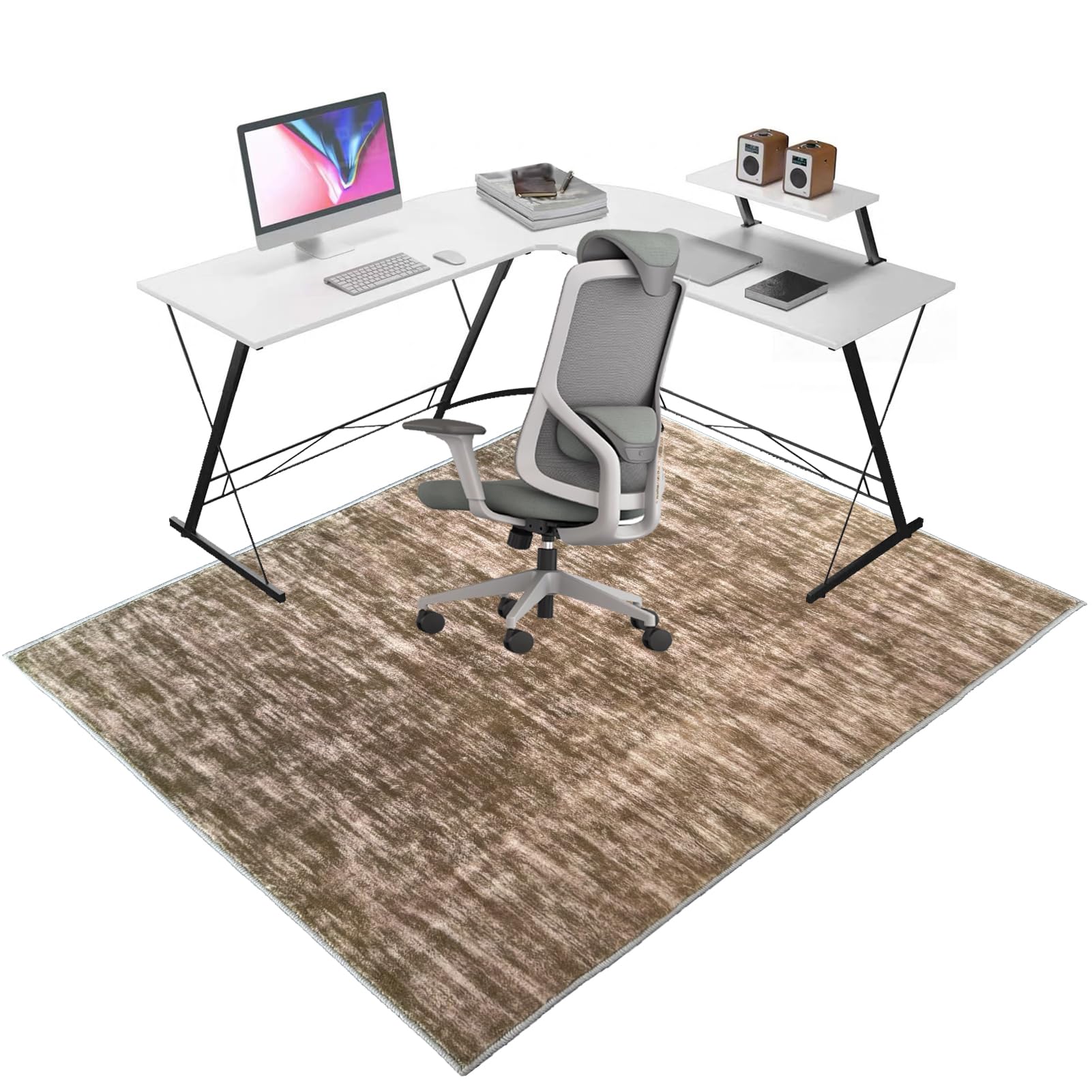 Desk Chair Mat for Carpeted Floors, Heavy Duty Office Gaming Chair Mats for Carpeted and Hardwood Floor, Office Chair Rug Protector for Rolling Chair, Non slip Floor Protection Mat 180 x 230 cm