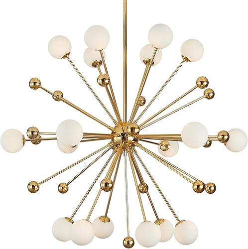 KCO Lighting Sputnik - Lámpara de araña con diseño de explosión de estrellas lámpara colgante moderna de diente de león G4 lámpara de techo de