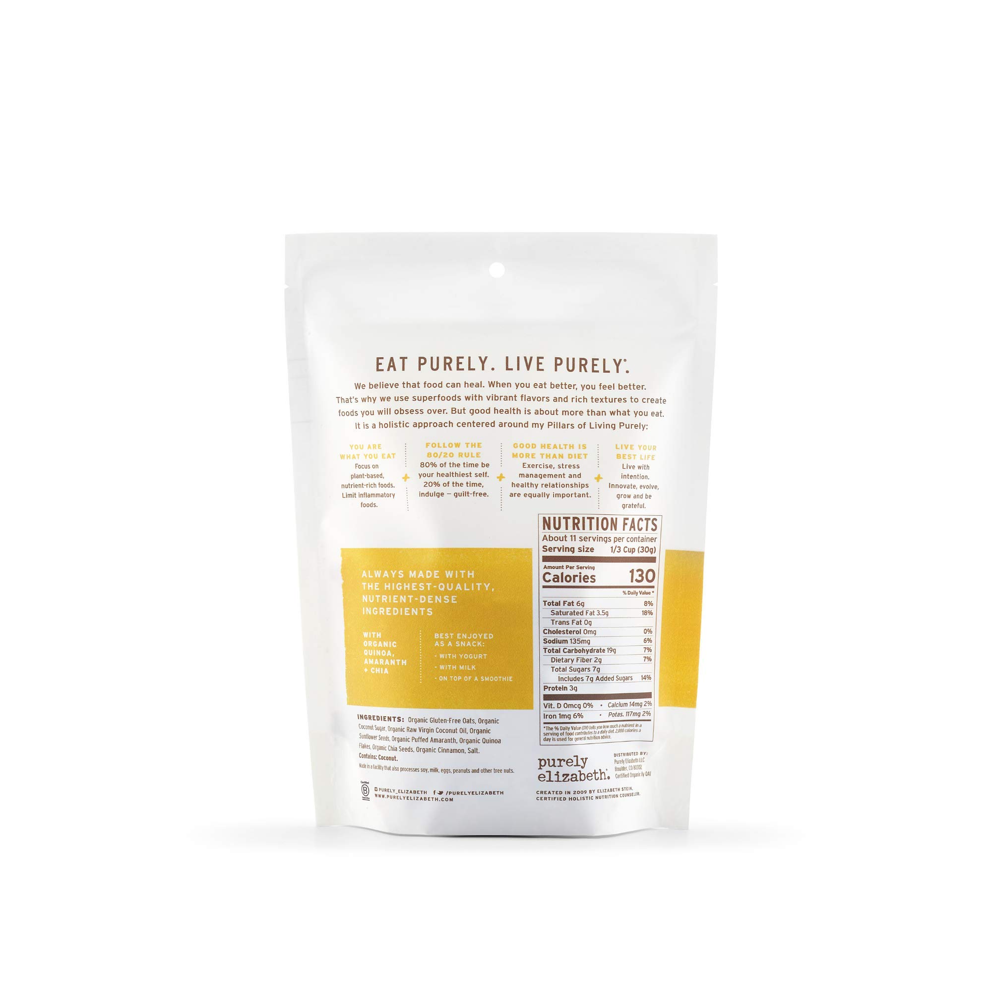 Purely Elizabeth Ancient Grain Granola Original 12 Ounce Pack of 3