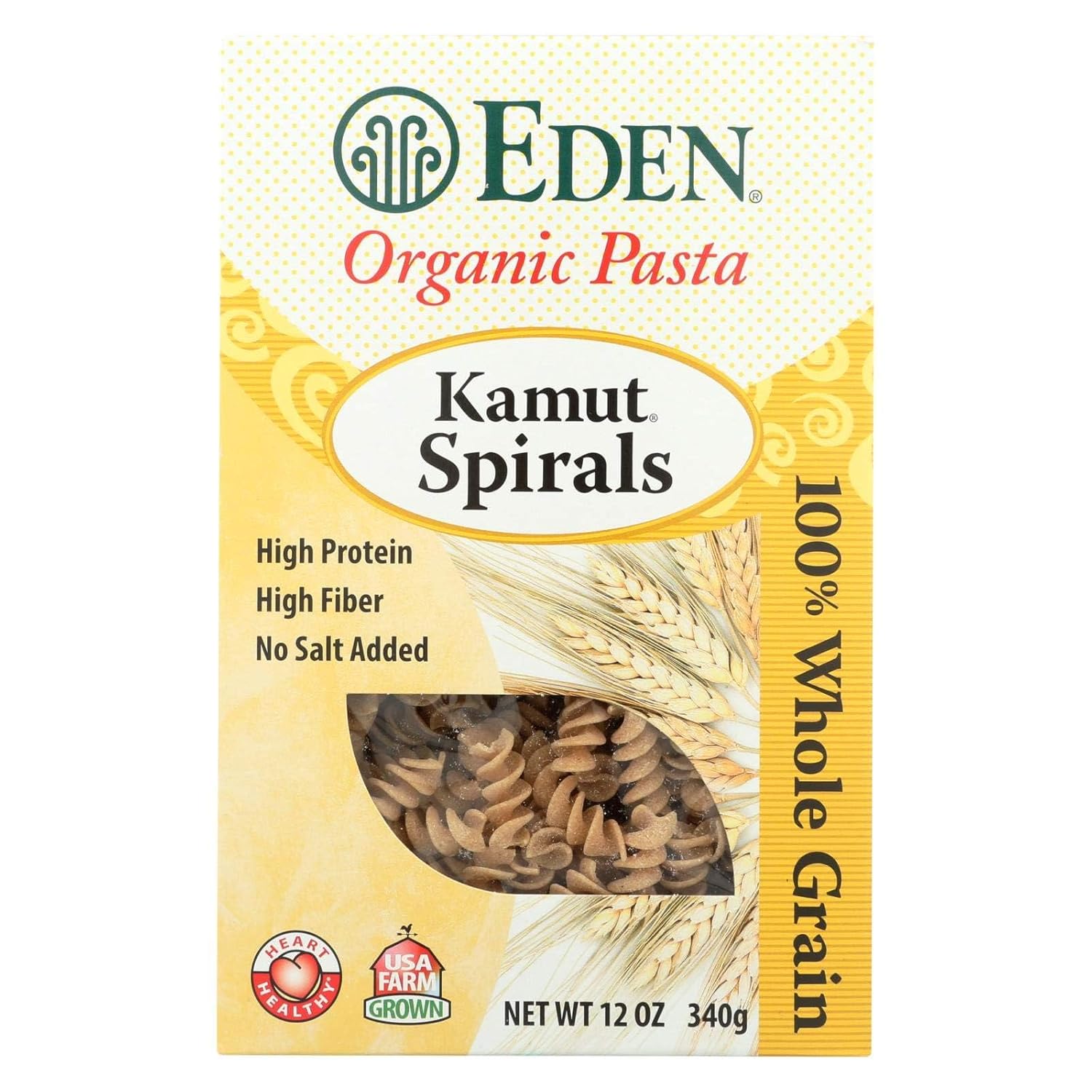 Eden Foods Organic Whole Kamut Spirals ( 6x12 OZ)
