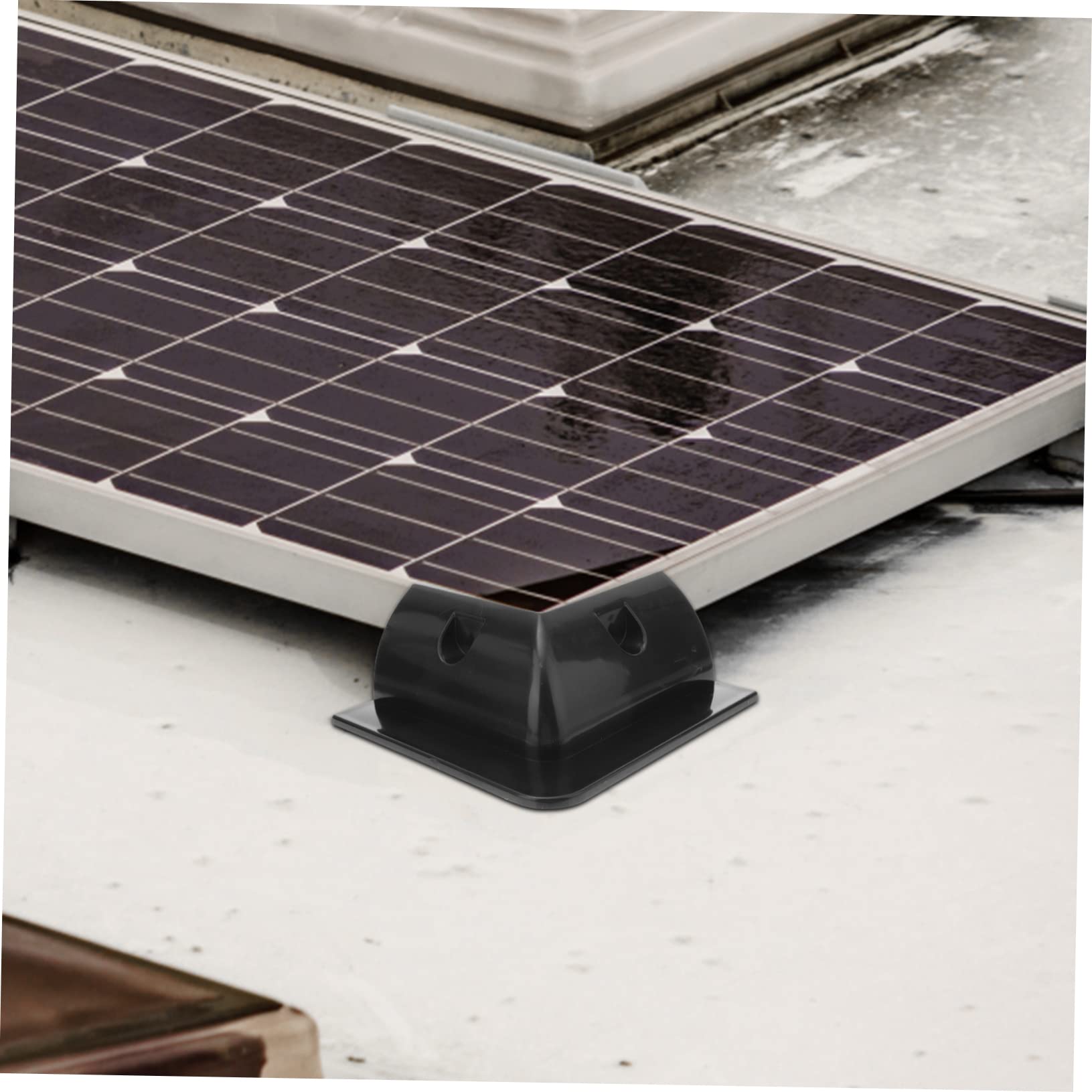 Levemolo 4 piezas Soporte Solar para Paneles Kit de Abrazaderas de Montaje para Autocaravanas y de Plástico Duradero para Instalación Techo y Vehículos