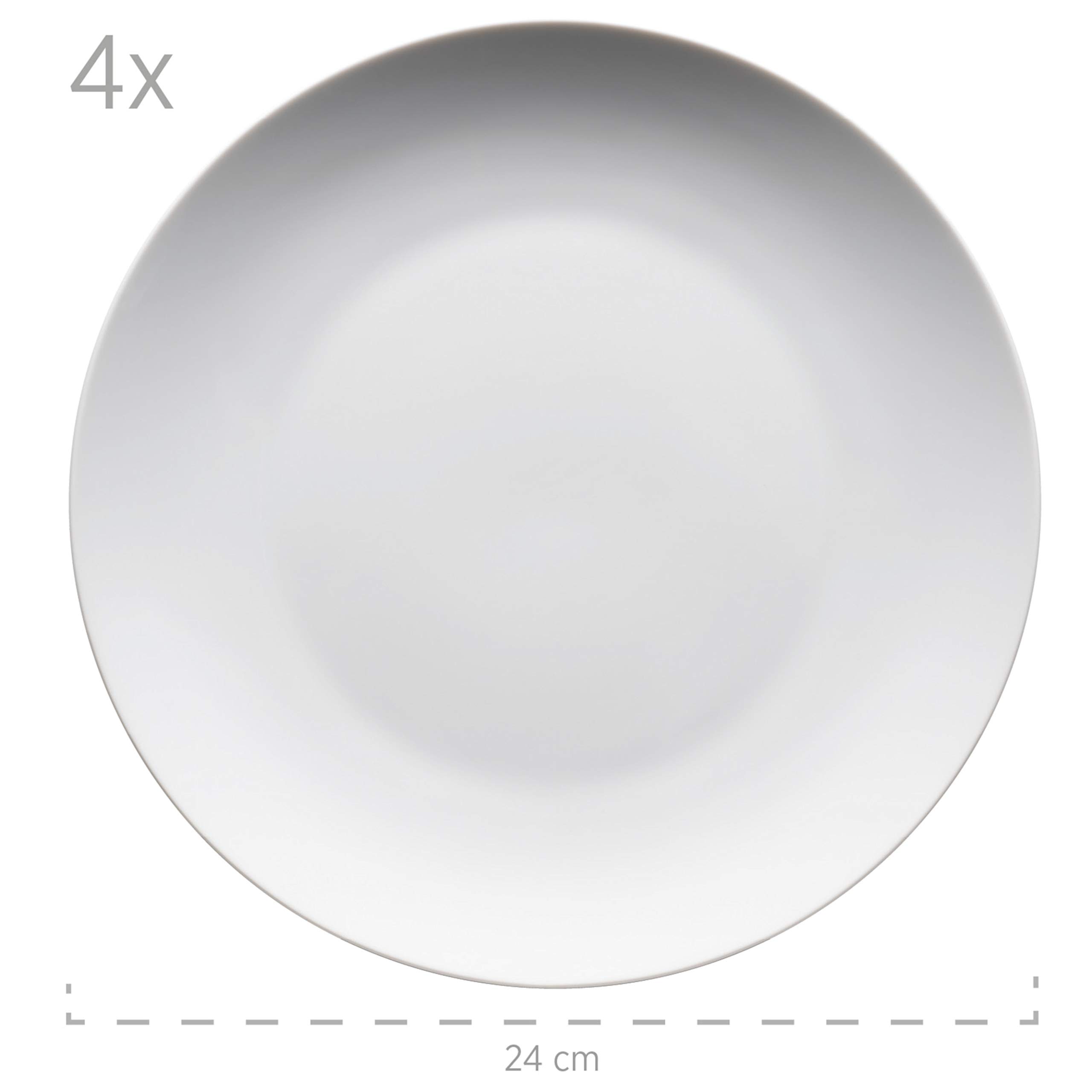 Mäser Serwis łączony, porcelana Barca, biały