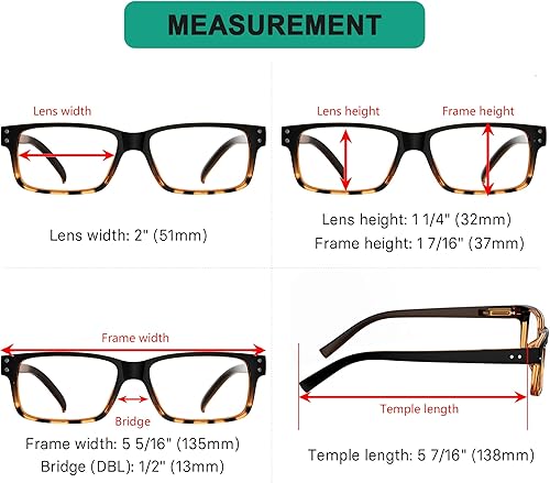 Vista 61 de Eyekepper Vintage Reading Glasses for Men - 5 Pack Spring Hinges Classic Readers