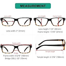 Eyekepper Vintage Reading Glasses for Men - 5 Pack Spring Hinges Classic Readers - Black-Tortoise Frame +2.50