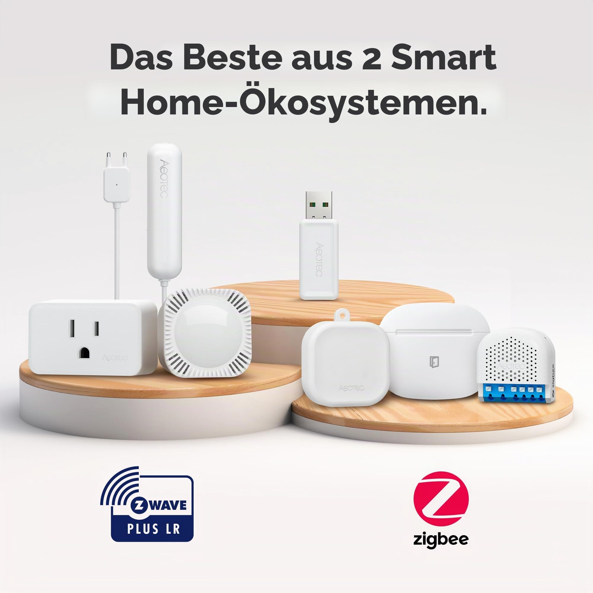 Z-Stick 10 Pro – Zigbee 3.0 und Z-Wave 800 Series USB-Adapter – funktioniert mit HomeAssistant – Zigbee2MQTT – Z-Wave Controller – große Reichweite – bis zu 1 Meile kabellose Reichweite – Cloud-frei
