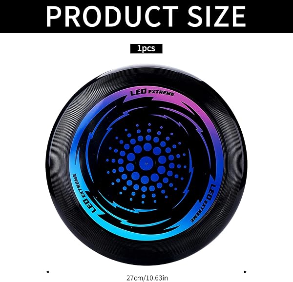 HUIKUANGEU Frisbee a LED Luminoso,Frisbee a Disco Volante Morbido in Tessuto con 49 LED,Frisbee Unisex-Youth,Frisbee da Competizione Funsport,per Adulti Bambini Spiaggia Prato Ricreativo. - 2