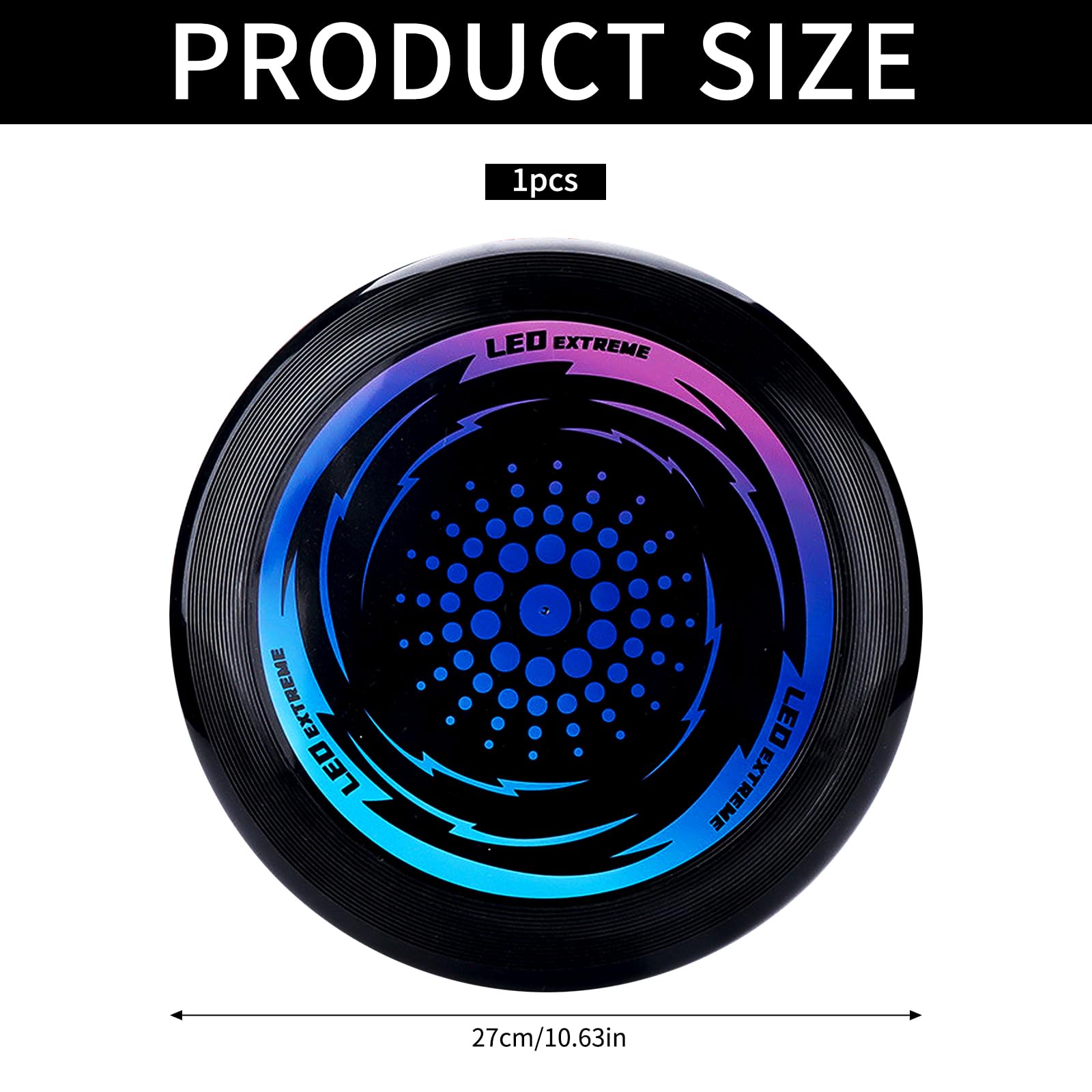 Disque Volant Lumineux Coloré,Ultimate Frisbeeavec 49 Lumières LED,Ultimate Frisbee Ring,Disques Volants Souples pour AdultesCompétition Funsport Pour Adultes,Enfants Plage Pelouse ExtéRieur.