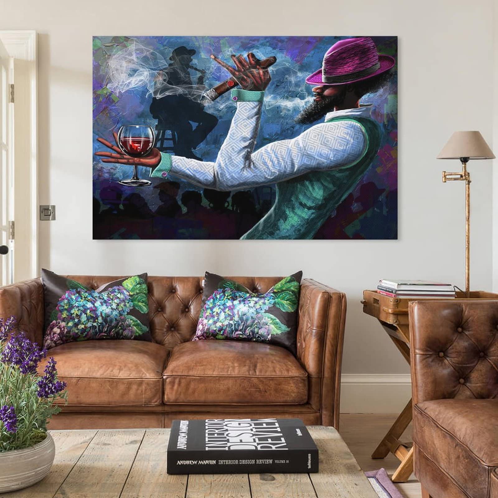 Amazon.com: Rucatto Black Man Smoking Cigar Art Poster Hand