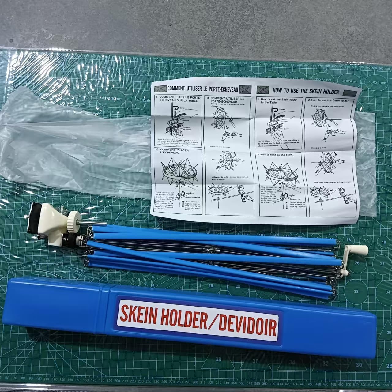 Yarn Swift Yarn Winder Yarn Ball Winder Knitting Yarn Holder,Packed in Long Boxes., Blue, 42 * 4 * 4