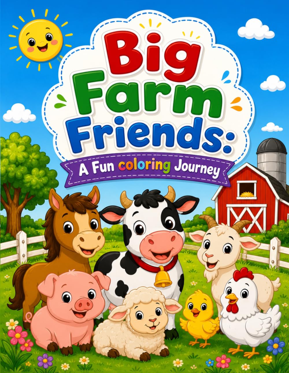 Big Farm Friends: A Fun coloring Journey