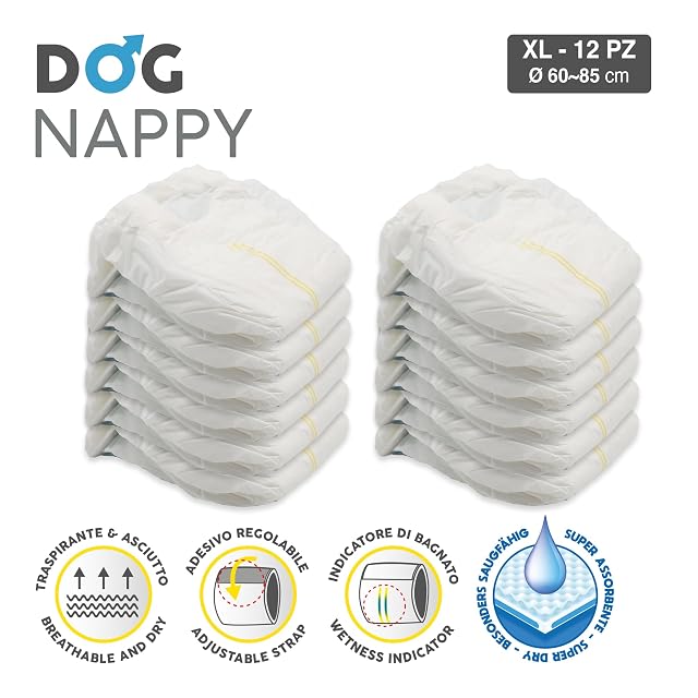 Foto 2 de 4 de Croci Dog Nappy - Pañales Para Perros Machos - Calzoncillos Para Perros Para Orinar