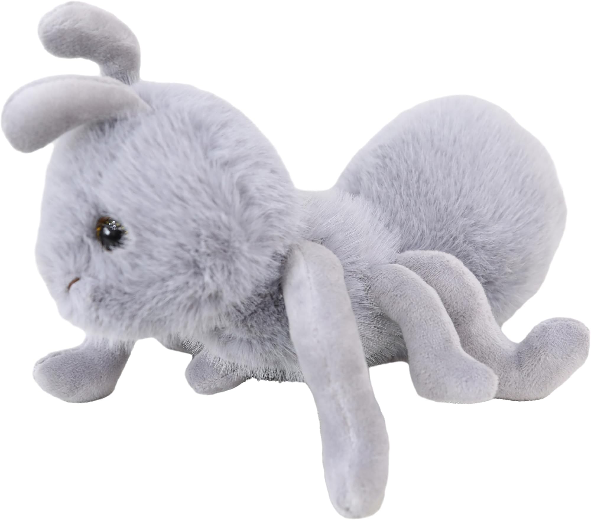 Cute 9 Inch Stuffed Fuzzy Ant Animal Plush Toys Fluffy Ant Plushie Doll Gift for Kids and Lovers in Birthday, Thanksgiving Day, Christmas, Valentine's Day...- Grey