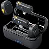 Coverzone Wireless Collar Microphone Dual – 48kHz HD Audio, AI Dual Noise Canceling, 50m Shooting Distance, 1S Auto Match, Portable Charging Box, LightningType-C Receiver | D07