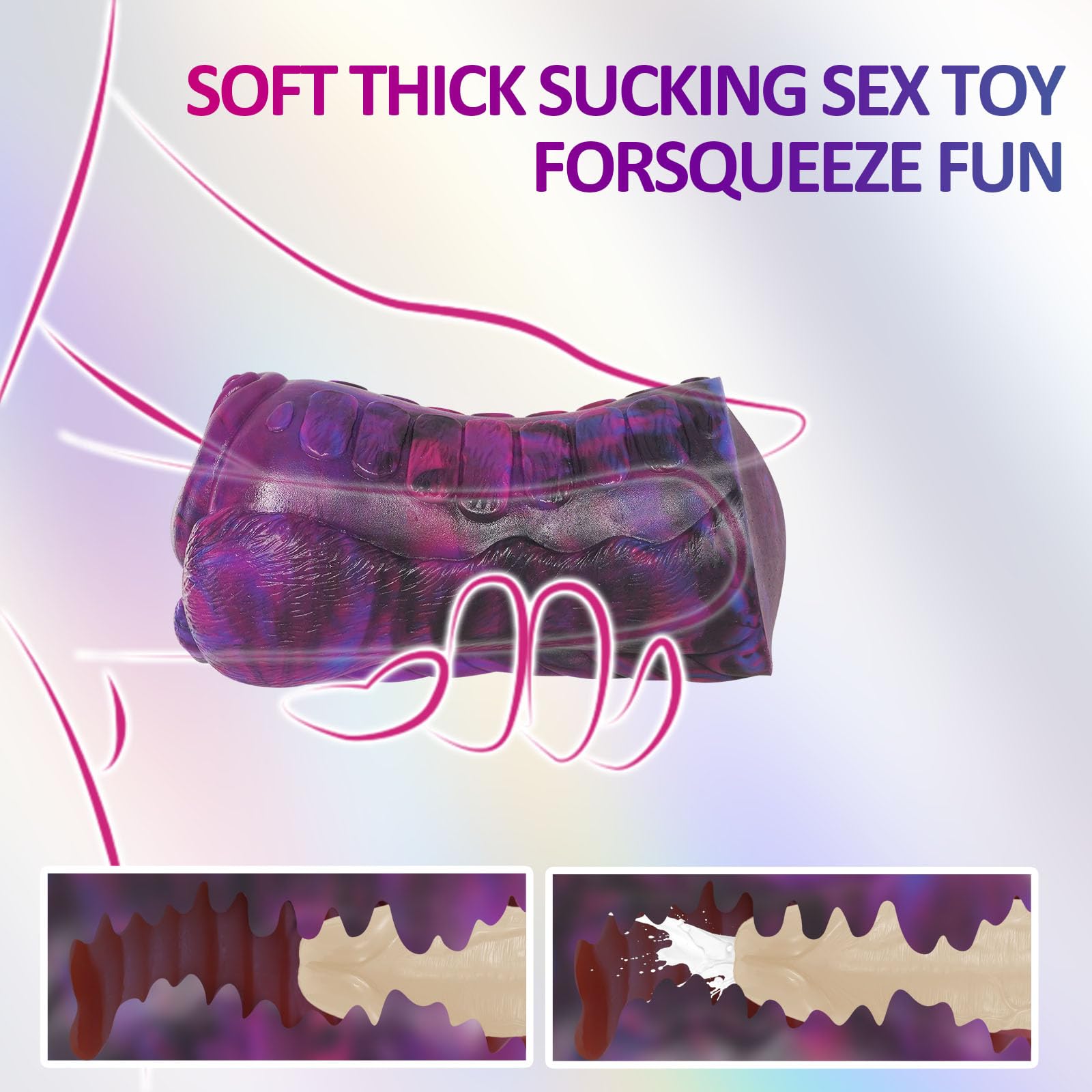 Masturbâteur Homme Mains Libres Sex Toys,Masturbeuse Masculin Cul Poche Chatte Anal Vaginette Réaliste Silicone Souple,Masturbateur Cup Succion Monstre Fantaisie Entraîneur Pénis Pocket Pussy Sextoyse