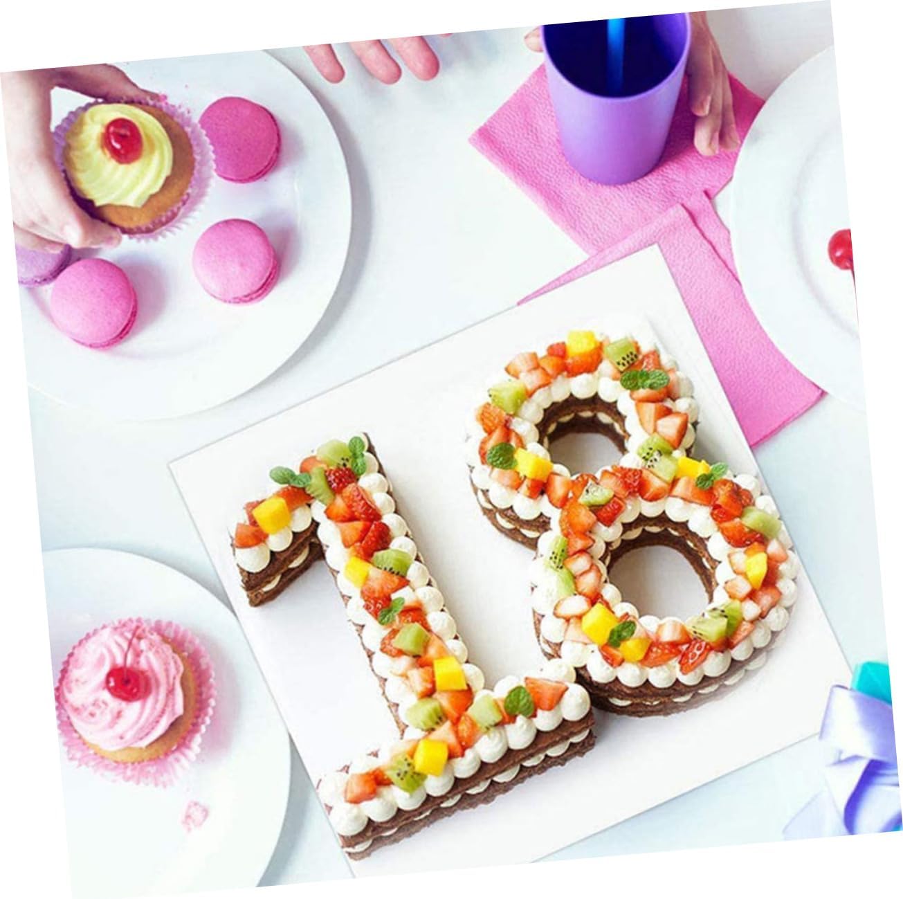 Healifty 37pcs DIY Alphabet and Number Cake Stencils Versatile Cake Templates for Creative Baking for Birthdays and Weddings Easy to Clean and Reusable