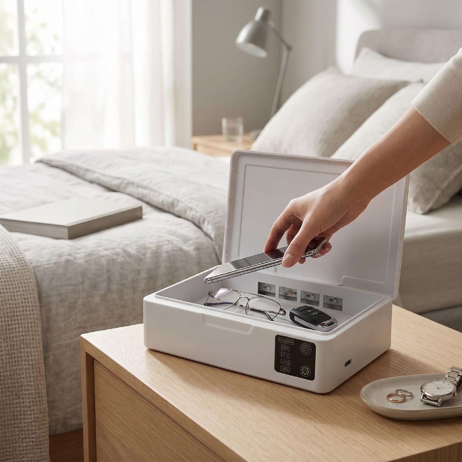 Luocute UV Handy Desinfektionsbox, UV Reinigungsbox, 3 Minuten for Geräte