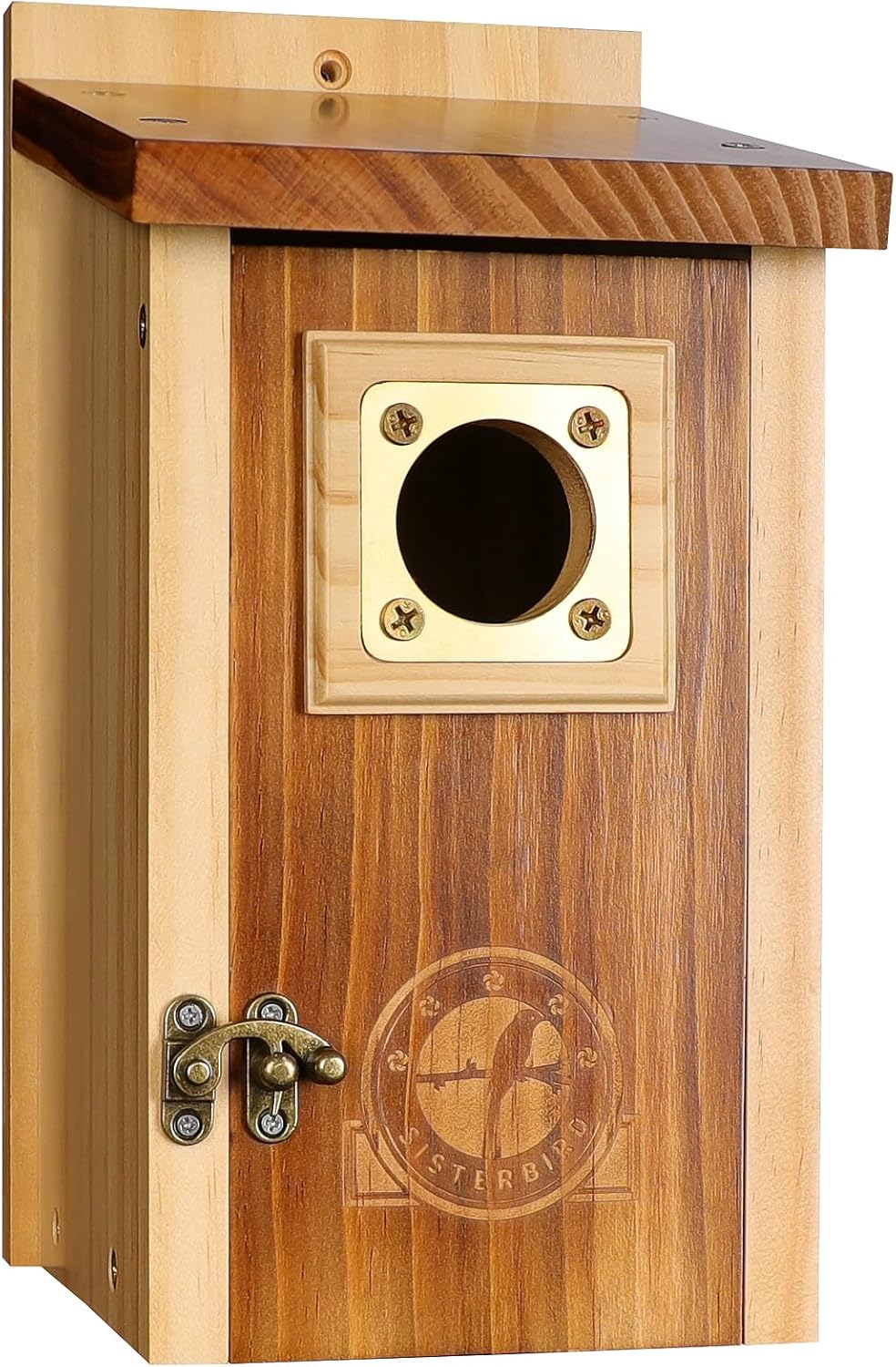 Bluebird Houses for Outside, Premium Wooden Bird Houses for Outside, Vintage Birdhouses for Outdoors, Weatherproof Bird House, Copper Predator Guard Bluebird Swallow Wren