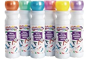 Colorations Washable Shiny Dabber Dot Markers for Kids
