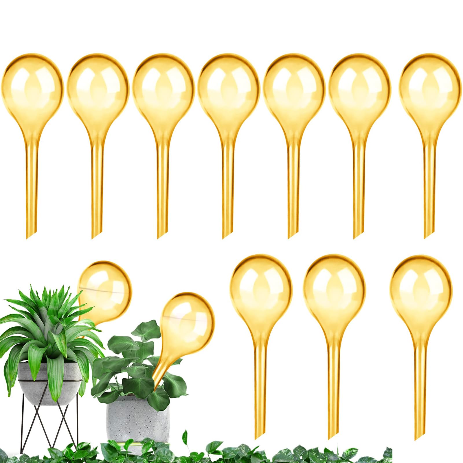 10 Pcs Self Watering Globes 13x5cm Plant Watering Bulbs PVC Automatic Watering Balls Plant Watering Spikes Self-Watering for Indoor and Outdoor Plants