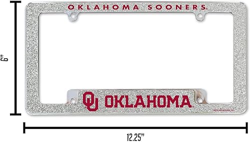 Miniatura 6 de Rico Industries NCAA - Diseño de marco de matrícula brillante cromado de 12 x 6 pulgadas para automóvil, camión, SUV