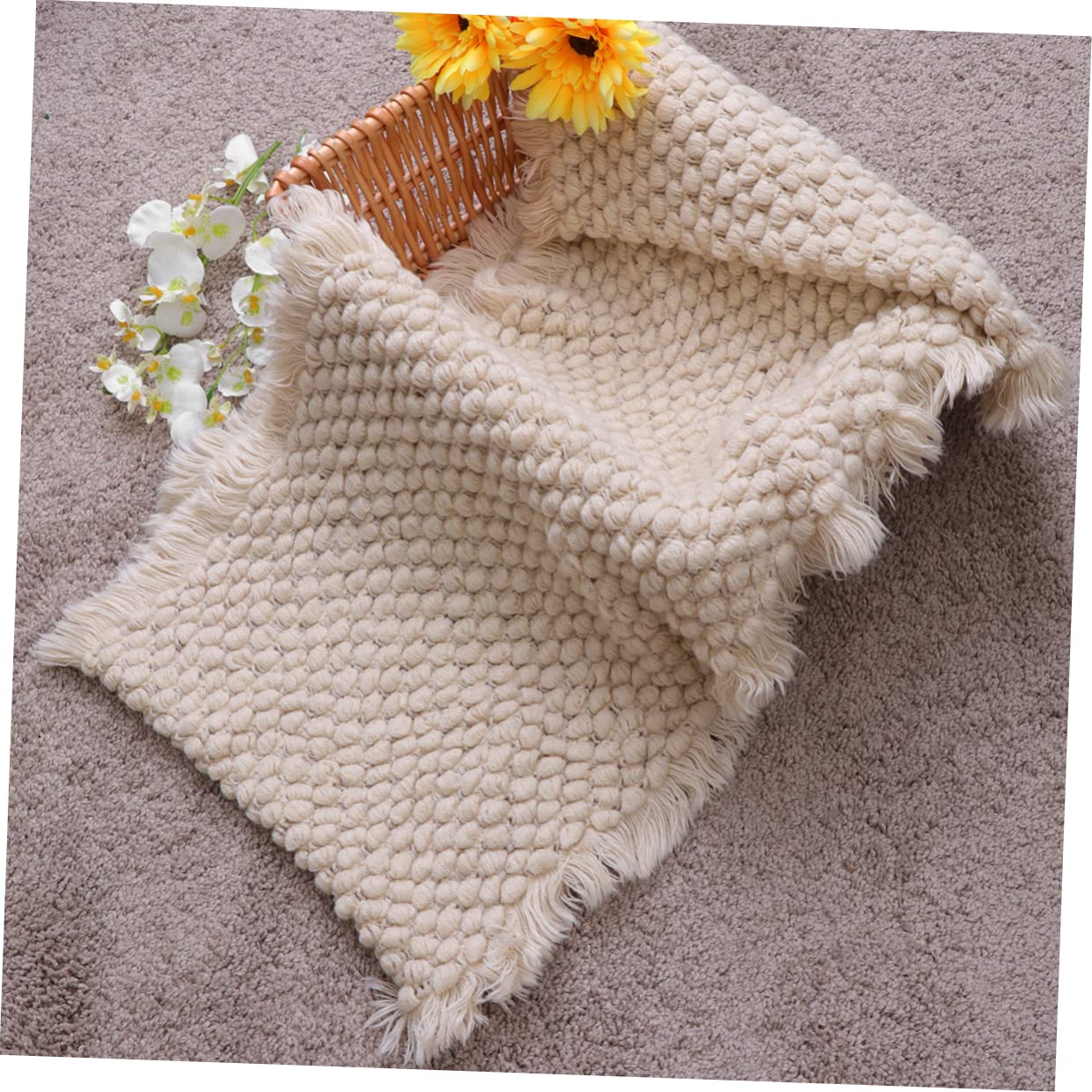 Abaodam 2piezas De Algodón para Bebés Diseño De Piña para Dormir y Fotografía para Recién Nacidos Color Beige