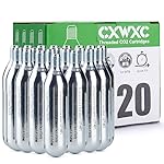 16g/25g Threaded CO2 Cartridges for Bike Tires - Cartridge for CO2 Inflator with Threaded Connection, CO2 Pump for Road and Mountain Bikes