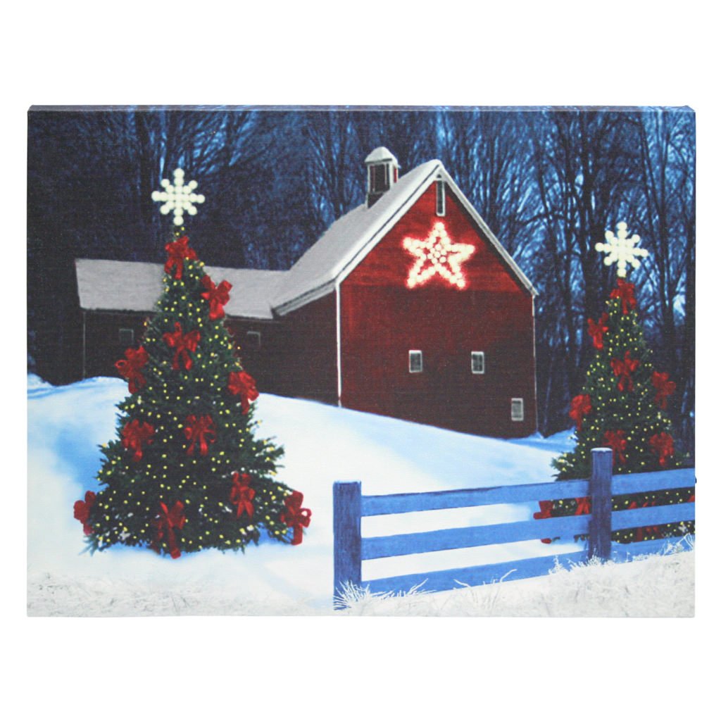 Ohio Wholesale Radiance Lighted Barn Star Canvas Wall Art