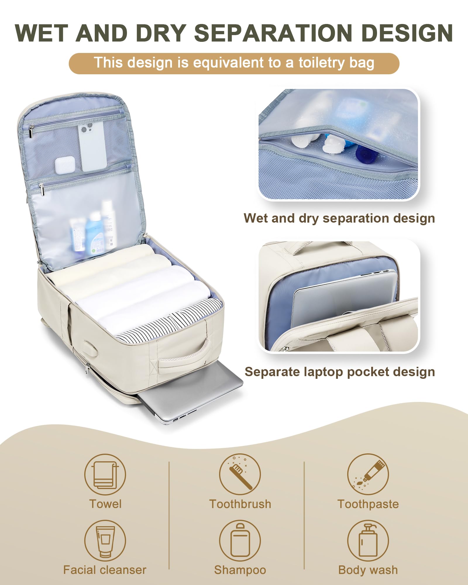 bergsalz Zaino Da Viaggio Aereo Bagaglio a Mano Zaino Ryanair 40x20x25 Zaino Donna Uomo Borsa Viaggio 40x20x25 Ryanair Verde