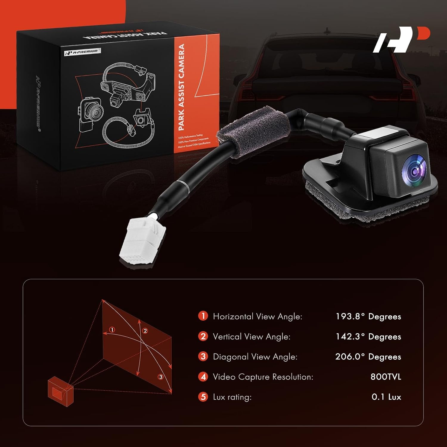 A-Premium Rear View Backup Camera Compatible with Honda image 2