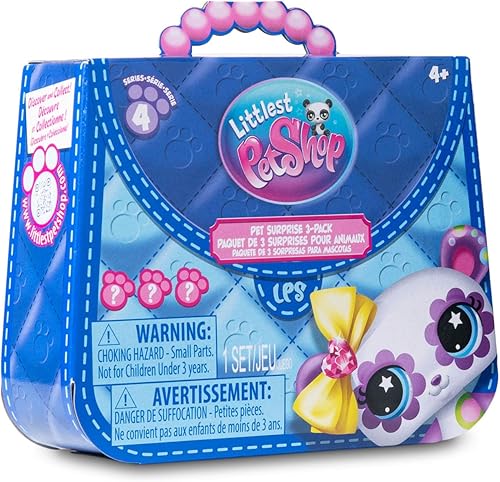 Miniatura 7 de Littlest Pet Shop - Pet Surprise - Paquete de tres - Serie 4 - Figura de juguete auténtica LPS Bobble Head de 7, animal de juguete coleccionable, a
