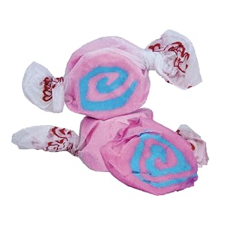 Taffy Town Salt Water Taffy Candy Bulk Cotton Candy Flavor, Individually Wrapped Gourmet Nougat-Style Treats, Soft and Chewy Snack Bag for Parties, Desserts, Gifts, 2.5 lbs