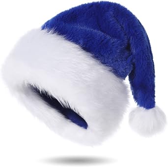 Santa Hats, Santa Hats for Adults Unisex Plush Touch Comfort Xmas Hats | Thickened Christmas Hats for New Year Festive Party Christmas Supplies