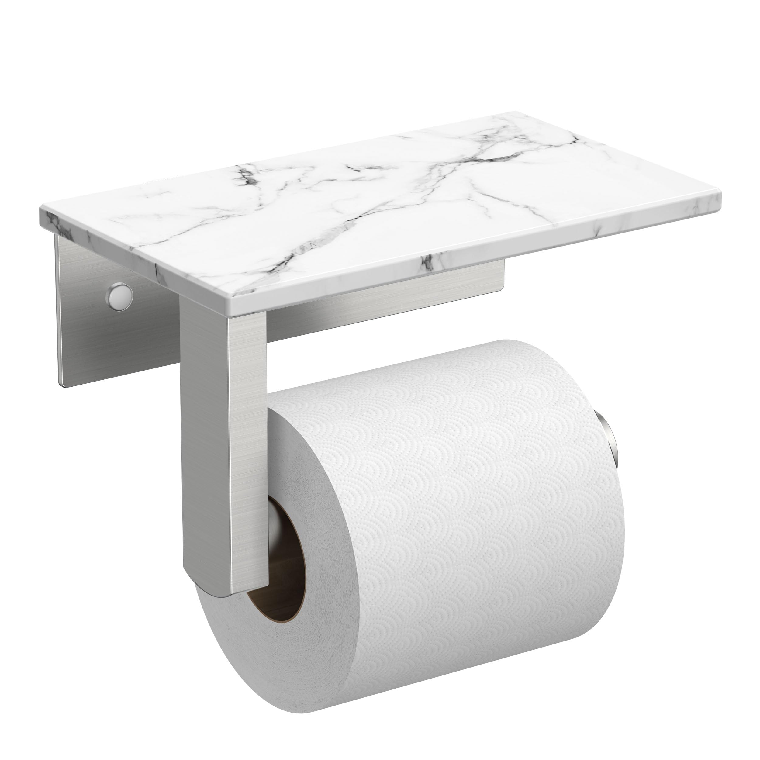 FORIOUS Toilet Paper Holder with Shelf, Adhesive or Screw, Commercial — Amazon image 19